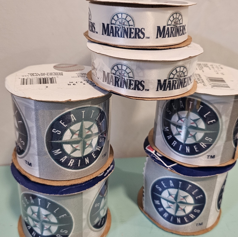 Seattle Mariners Themed Ribbon Set - White and Blue - Picture 5 of 5